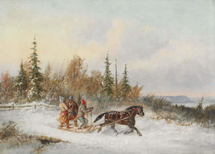 Cornelius Krieghoff Going to Town Norge oil painting art